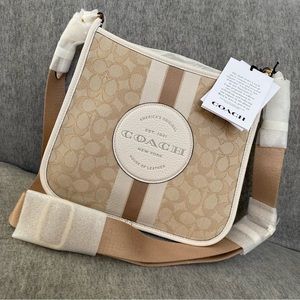 Dempsey File Bag In Signature Jacquard With Stripe And Coach Patch